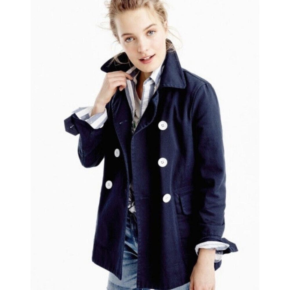 J. Crew Navy Blazer with White Buttons